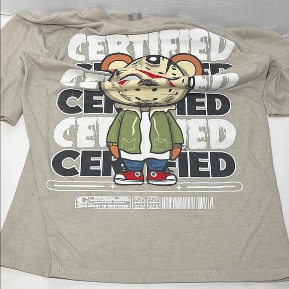 Hustler Hollywood Graphic Tee in Cream - Picture 6 of 9